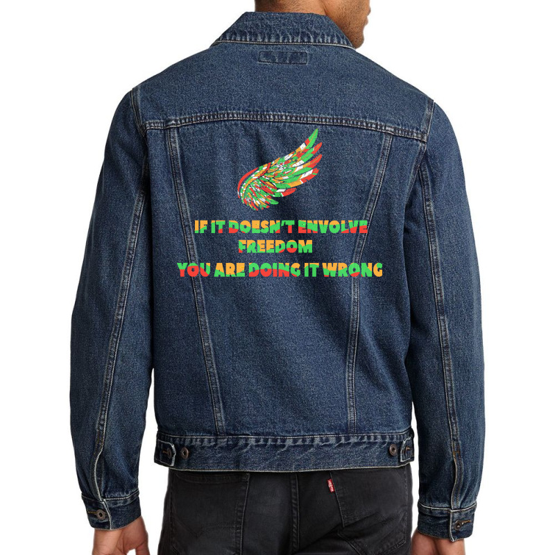 Juneteenth T  Shirt Juneteenth Life Freedom Black History   1865 Junet Men Denim Jacket | Artistshot