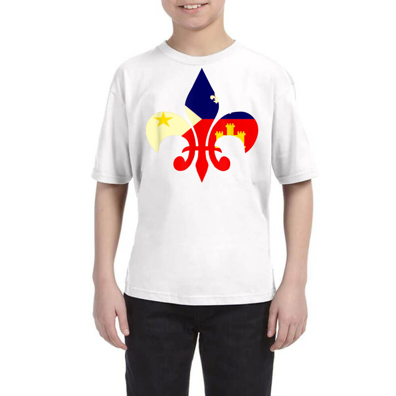 Louisiana Cajun Proud Acadiana Flag Fleur T Shirt Youth Tee | Artistshot