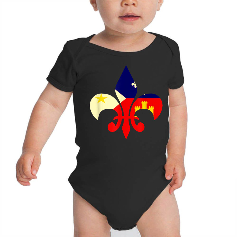 Louisiana Cajun Proud Acadiana Flag Fleur T Shirt Baby Bodysuit | Artistshot