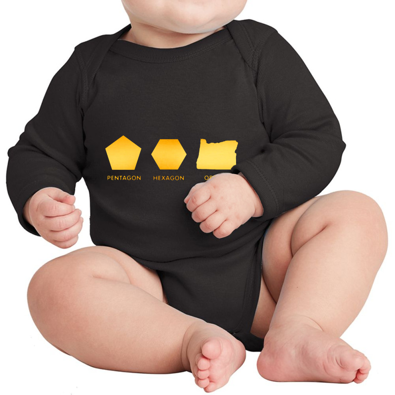 Pentagon Hexagon Oregon Long Sleeve Baby Bodysuit by barbarkah | Artistshot