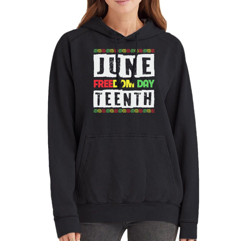 Juneteenth T  Shirt Juneteenth Since 1865 Black History Month Freedom Vintage Hoodie | Artistshot