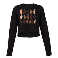 Black Lives Matter Sign Language Cropped Sweater | Artistshot