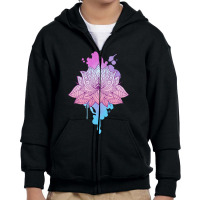 Mandala Lotus T  Shirt Asanas Mandala Lotus Mantra T  Shirt Youth Zipper Hoodie | Artistshot