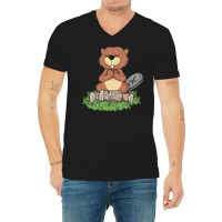 Meditation Gifts T  Shirt Beaver Meditating Women Yoga Exercise Medita V-neck Tee | Artistshot