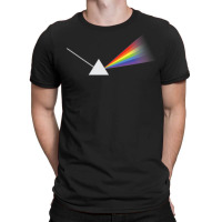 Triangle Shape With White Ray Of Light Rainbow Colors Design Premium T T-shirt | Artistshot