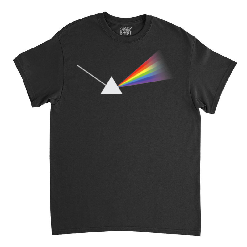 Triangle Shape With White Ray Of Light Rainbow Colors Design Premium T Classic T-shirt by jermonmccline | Artistshot