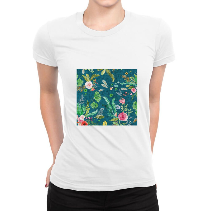 Paradisio Floral Ladies Fitted T-Shirt by panasadem | Artistshot