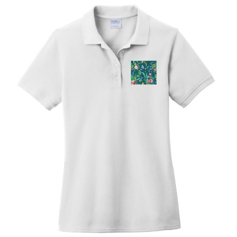 Paradisio Floral Ladies Polo Shirt by panasadem | Artistshot