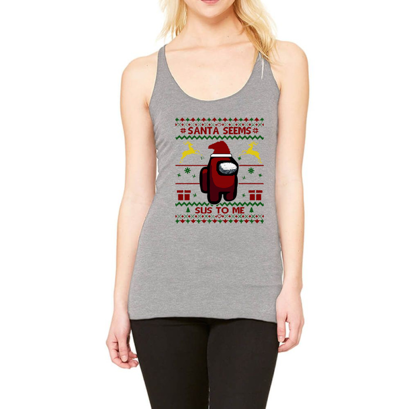 Christmas Santa Cool Funny Impostor Crewmate Racerback Tank by mirazjason | Artistshot