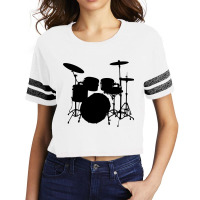 Drum Instrument Scorecard Crop Tee | Artistshot