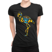 Flamingo Bird Tropical Hanukkah Flamingo Shape Menorah Collection Jewi Ladies Fitted T-shirt | Artistshot