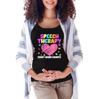 Speech Therapy T  Shirt S L P Language Pathologist & Speech Therapy Ev Maternity Scoop Neck T-shirt | Artistshot