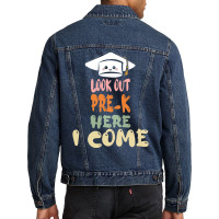 Graduation 2020 T  Shirtlook Out Pre K Here I Come T  Shirt Men Denim Jacket | Artistshot