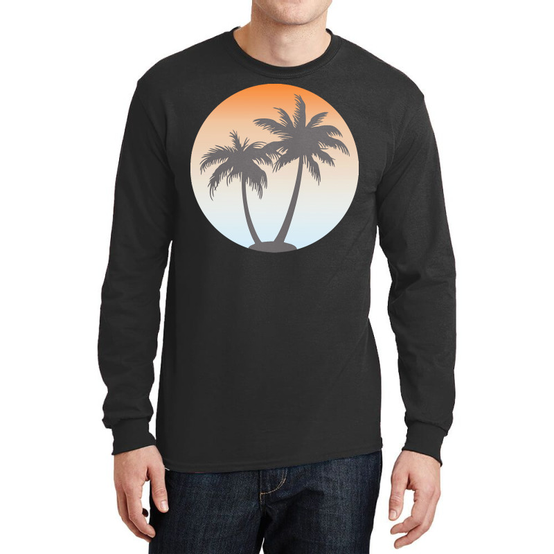 Holiday T  Shirt Coconut Tree On Beach T  Shirtby Arashbeathew Long Sleeve Shirts | Artistshot