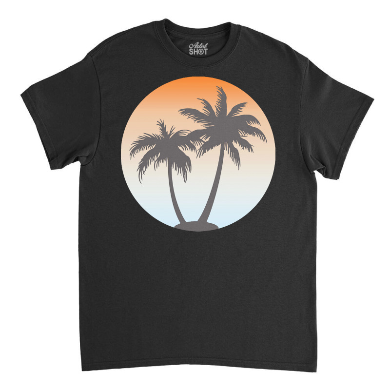 Holiday T  Shirt Coconut Tree On Beach T  Shirtby Arashbeathew Classic T-shirt | Artistshot