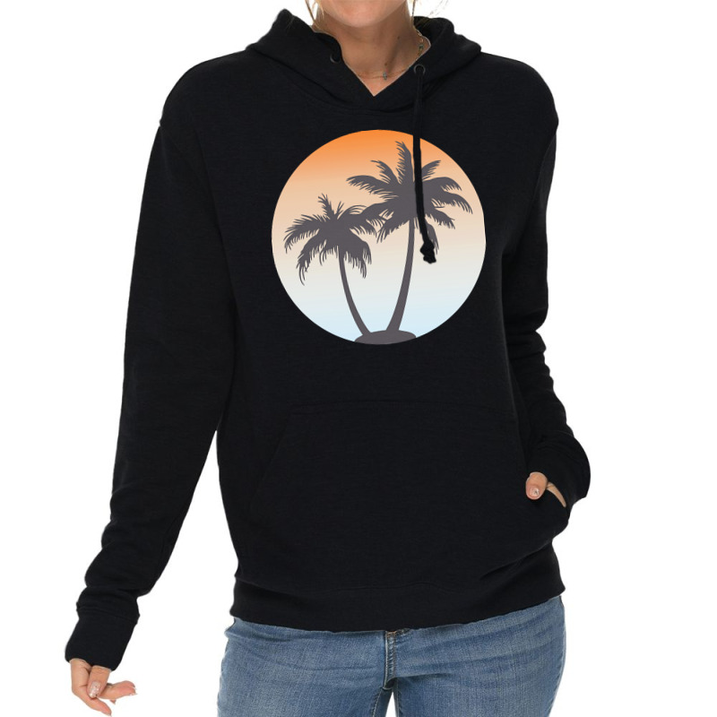 Holiday T  Shirt Coconut Tree On Beach T  Shirtby Arashbeathew Lightweight Hoodie | Artistshot