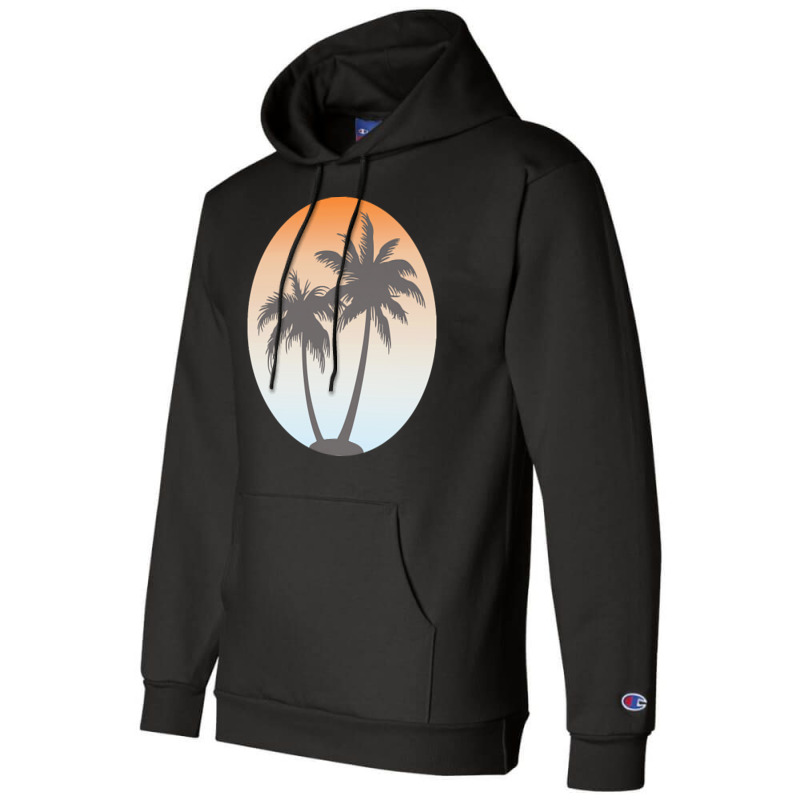 Holiday T  Shirt Coconut Tree On Beach T  Shirtby Arashbeathew Champion Hoodie | Artistshot