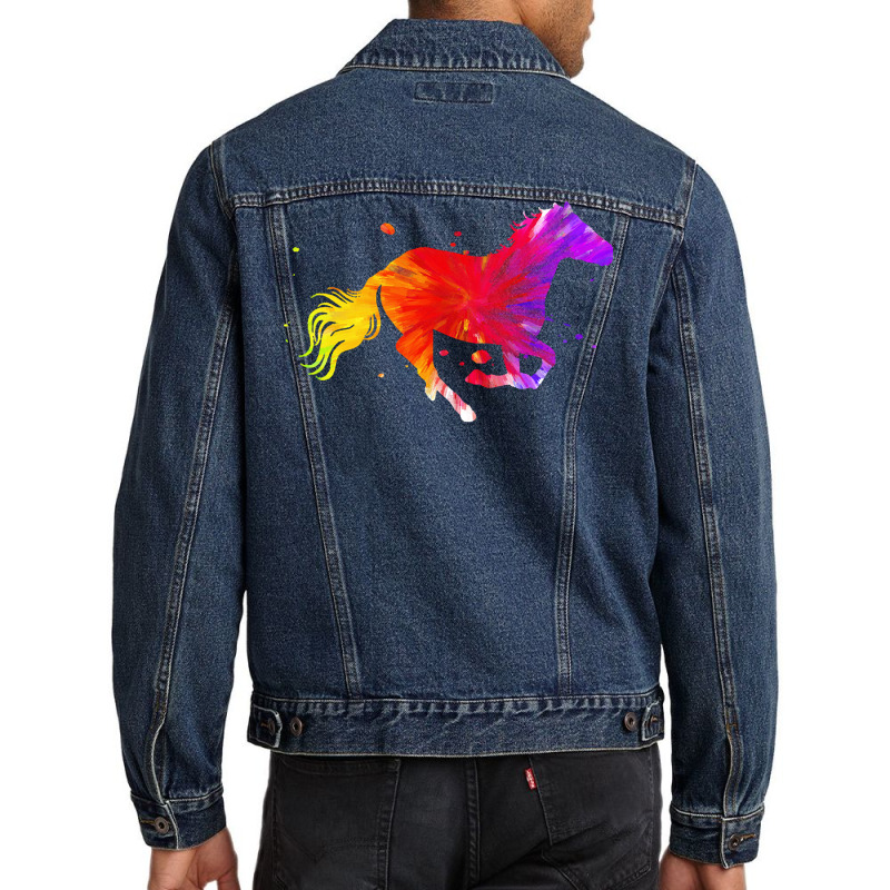 Horse T  Shirt Colorful Horse T  Shirt Men Denim Jacket | Artistshot