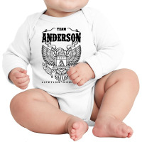 Team Anderson Lifetime Member Long Sleeve Baby Bodysuit | Artistshot