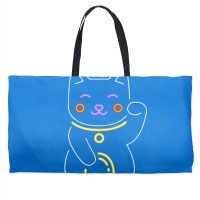 Smiling Friends Cat Cat Neon Weekender Totes | Artistshot