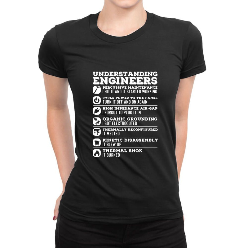 Understanding Engineers Funny Ladies Fitted T-Shirt by barbarkah | Artistshot