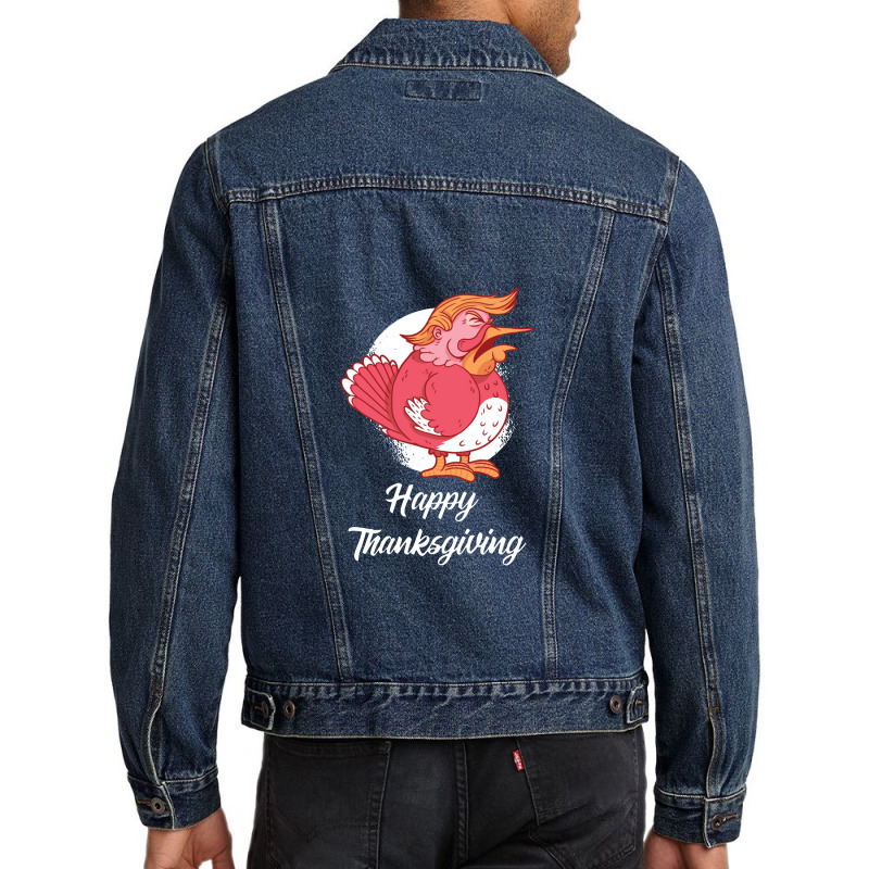 Turkey Trump Thanksgiving Gift Men Denim Jacket | Artistshot