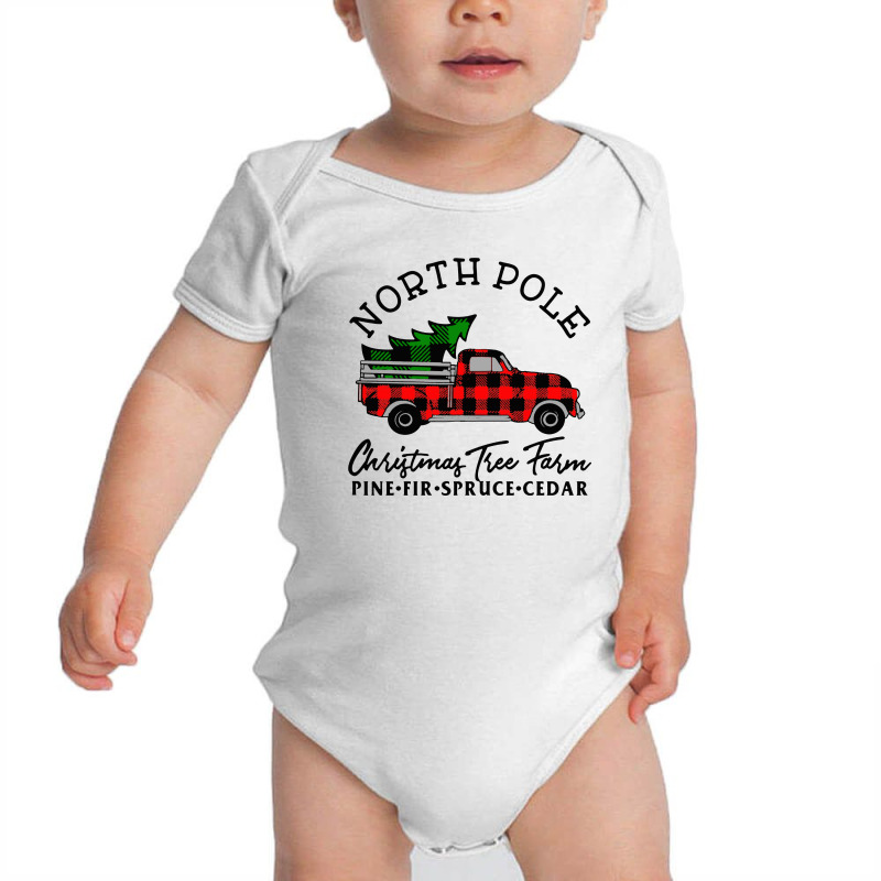 North Pole Christmas Tree Baby Bodysuit by mirazjason | Artistshot