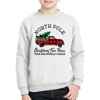 North Pole Christmas Tree Youth Sweatshirt | Artistshot