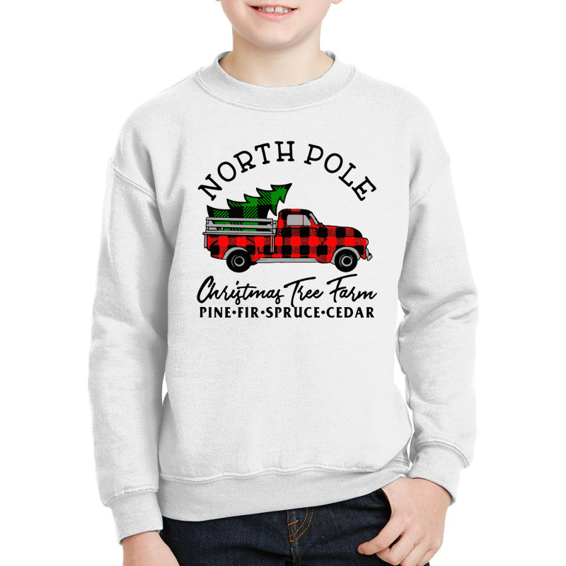 North Pole Christmas Tree Youth Sweatshirt by mirazjason | Artistshot