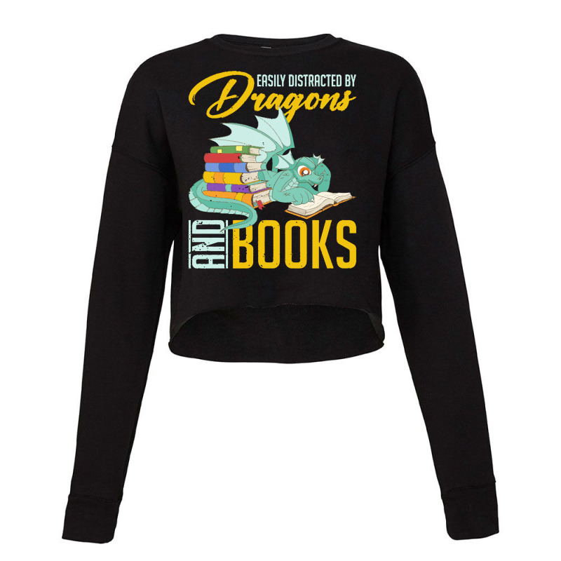 Book Dragon T  Shirt Book Lover Magical Animal Reading Book Dragon T Cropped Sweater by freddy08359 | Artistshot