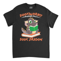 Book Dragon T  Shirt Librarian Reader Funny Bookworm Magical Animal Bo Classic T-shirt | Artistshot