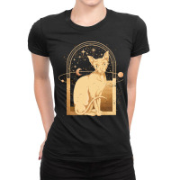 Occult T  Shirt Egyptian Mythology Boho Pagan Sphynx Cat Occult T  Shi Ladies Fitted T-shirt | Artistshot