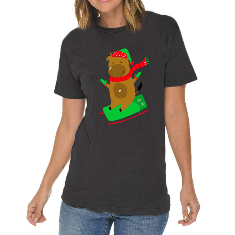 Deer Santa Vintage T-Shirt by KimberlyKeiza | Artistshot