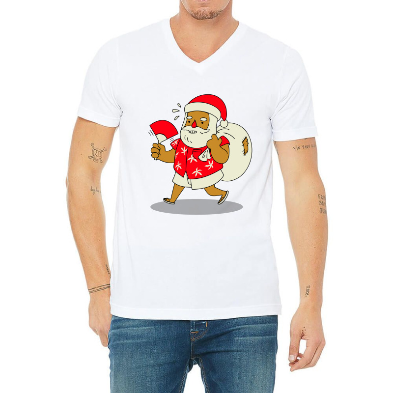 Santa Claus Gift V-Neck Tee by KimberlyKeiza | Artistshot