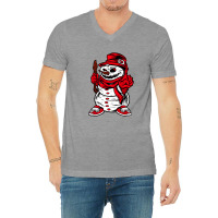 Scary Snowman V-neck Tee | Artistshot