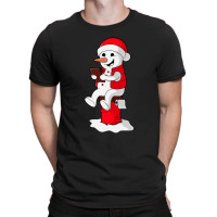 Snowman Reading Book T-shirt | Artistshot