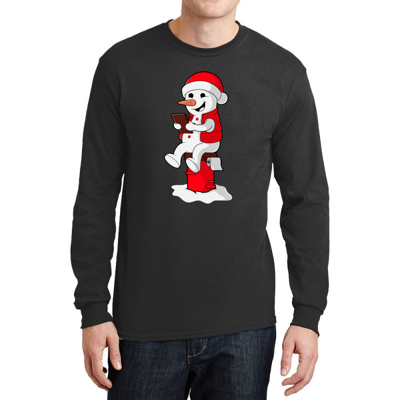 Snowman Reading Book Long Sleeve Shirts by KimberlyKeiza | Artistshot