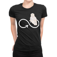 Owl T  Shirt Owl Lover Infinity Symbol Forest Animal Owl T  Shirt Ladies Fitted T-shirt | Artistshot