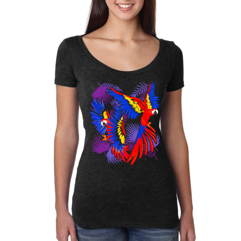 Parrot T  Shirt Birdwatching Macaw Bird Exotic Parrot T  Shirt Women's Triblend Scoop T-shirt by darrengorczany780 | Artistshot