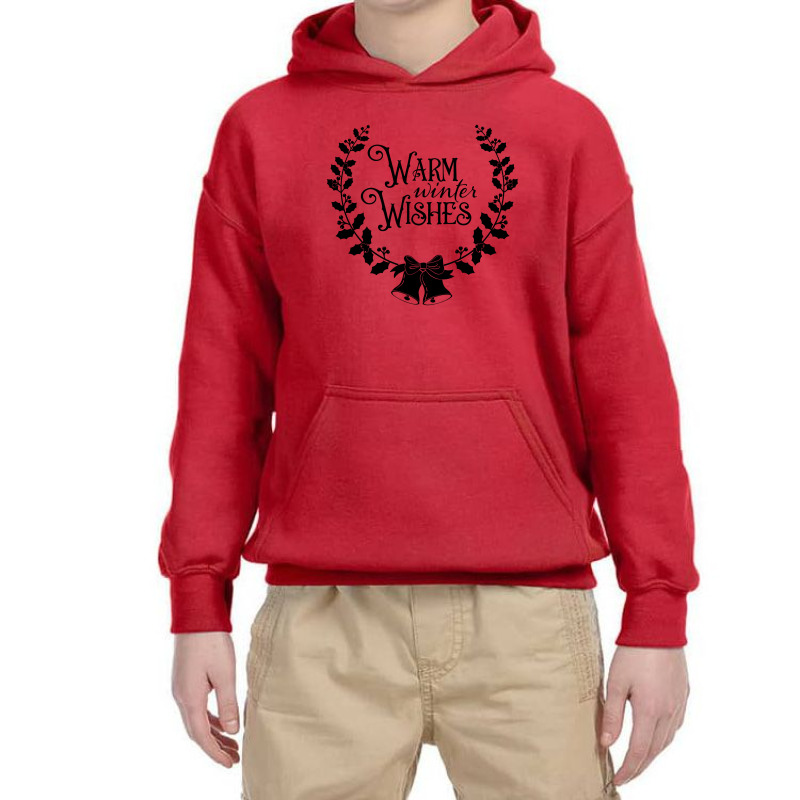 Warm Winter Wishes Youth Hoodie by Chiks | Artistshot