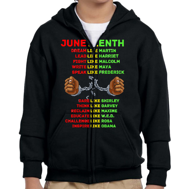 Juneteenth Insprire Like Martin T  Shirtjuneteenth Insprire Like Marti Youth Zipper Hoodie | Artistshot