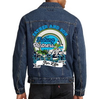 Father And Son Fishing Partners For Life Men Denim Jacket | Artistshot