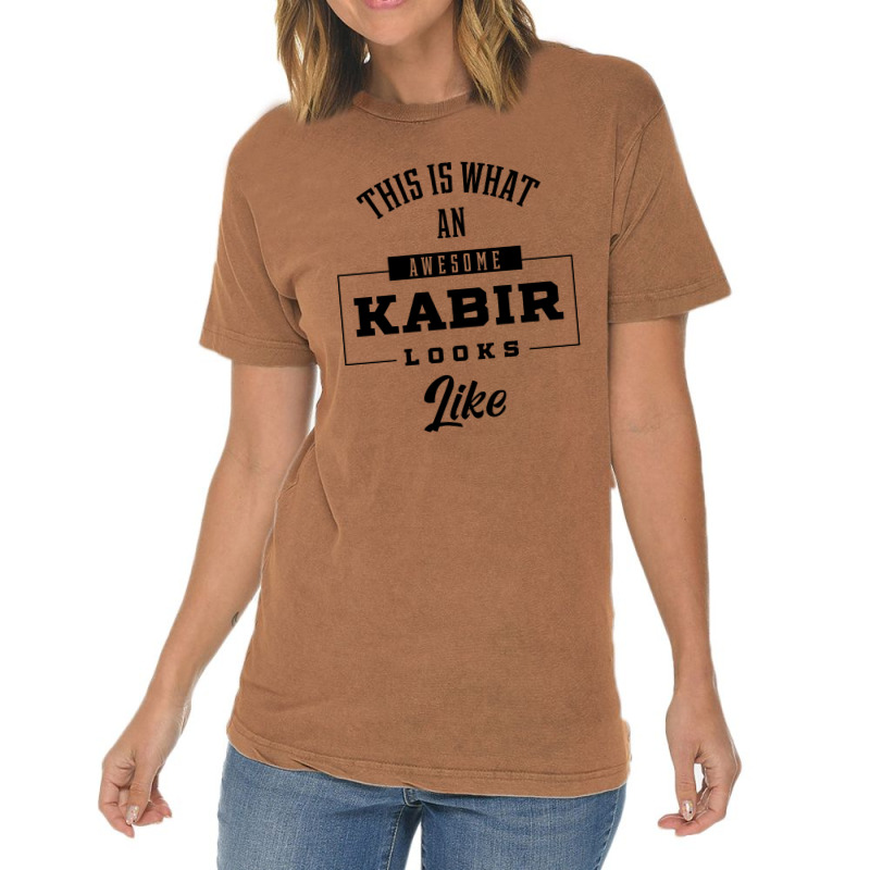 Awesome Kabir Funny Novelty - Family Name Gift Vintage T-Shirt by Diogo Calheiros | Artistshot