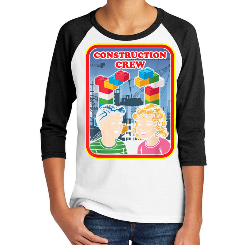 Construction Crew Master Builder Engineer Building Blocks T Shirt Youth 3/4 Sleeve | Artistshot