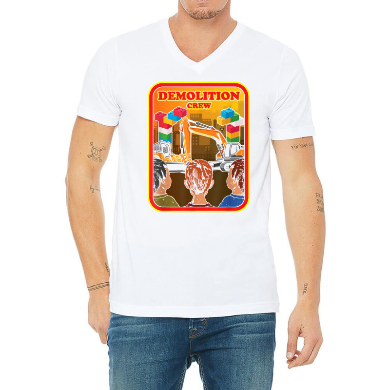 Demolition Crew Master Builder Engineer Building Blocks T Shirt V-neck Tee | Artistshot