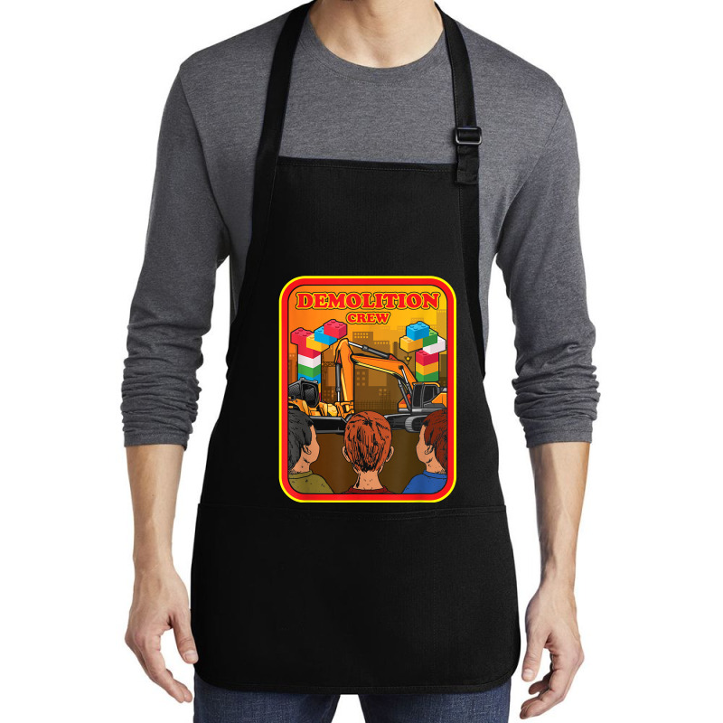 Demolition Crew Master Builder Engineer Building Blocks T Shirt Medium-length Apron | Artistshot