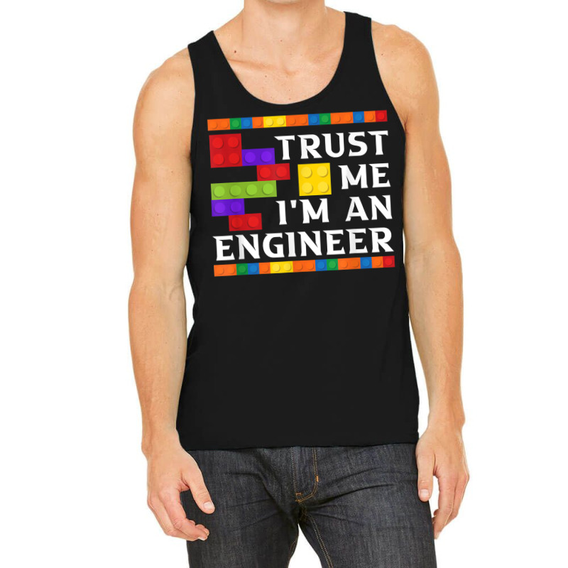 Engineer Children Kids Toy Big Building Blocks Build Builder T Shirt Tank Top | Artistshot