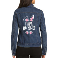 Good Papa Bunny Ladies Denim Jacket | Artistshot