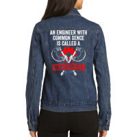 Machinist Engineer Machine Operator Machining T Shirt Ladies Denim Jacket | Artistshot