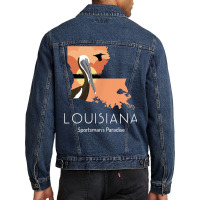 Louisiana Proud State Motto Sportsman's Paradise T Shirt Men Denim Jacket | Artistshot